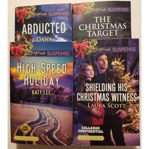 Harlequin Love Inspired Suspense Romantic Books Larger Print Set of 4 Paperback